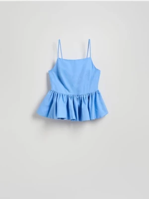 Obrázek produktu Reserved - Tričko s volánkem peplum - modrá