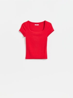 Obrázek produktu Reserved - Tričko slim fit s modalem - červená