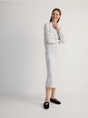 Obrázek produktu Reserved - Úpletová midi sukně - světle šedá