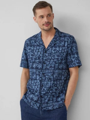 Obrázek produktu Resort Fit: košile krátkým rukávem a náprsní kapsou, ze směsi viskózou s.Oliver modrá