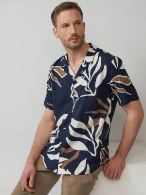 Obrázek produktu Resort Fit: Vzorovaná košile s krátkým rukávem ze směsi s viskózou s.Oliver modrá