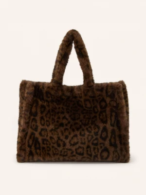 Obrázek produktu Rino & Pelle Shopper Z Umělé Kožešiny Daan tmavě hnědá / černá