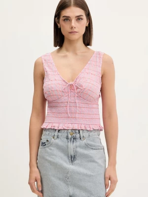 Obrázek produktu Rip Curl halenka na ramínka dámská bavlněná PARADISE CHECK TOP fialová