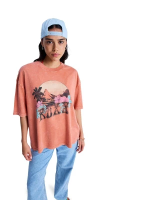 Obrázek produktu ROXY Oversized tričko aqua modrá / lososová / růžová / černá