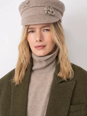 Obrázek produktu RUSLAN BAGINSKIY bekovka dámská s vlnou Wool-blend Baker Boy Cap béžová