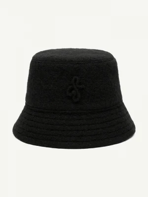 Obrázek produktu RUSLAN BAGINSKIY bucket klobouk dámský vlnou Monogram-embellished Bucket Hat černá