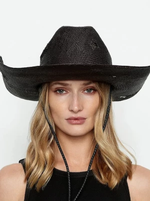 Obrázek produktu RUSLAN BAGINSKIY Klobouk Ruslan Baginskiy Ruslan Baginskiy Cowboy Hat with Leather Trim černá
