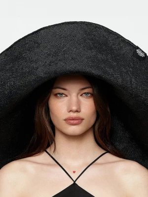 Obrázek produktu RUSLAN BAGINSKIY klobouk se širokou krempou dámský pletený Foldable Hat černá