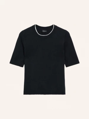 Obrázek produktu S.Oliver Black Label Úpletové Tričko černá / bílá