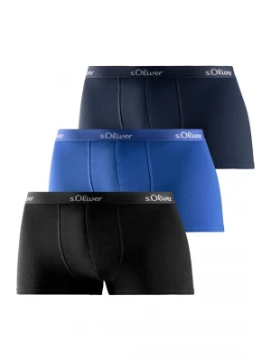 Obrázek produktu s.Oliver Boxerky modrá / marine modrá / světle šedá / černá