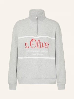 Obrázek produktu S.Oliver Mikina S Límcem Troyer světle šedá / červená / bílá