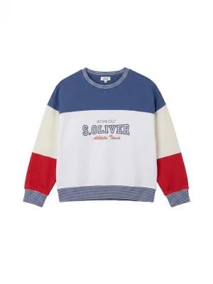 Obrázek produktu s.Oliver Mikina 'Vintage' světle béžová / safírová / červená / bílá