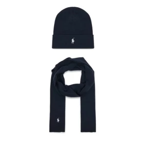 Obrázek produktu Sada čepice a šál Polo Ralph Lauren 710B28980001 Tmavomodrá