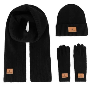 Obrázek produktu Sada čepice, šála a rukavice Beverly Hills Polo Club BHPC-MC-001-AW24 Černá