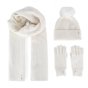 Obrázek produktu Sada čepice, šála a rukavice Beverly Hills Polo Club BHPC-WC-002-AW24 Bílá
