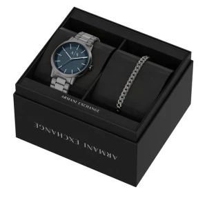 Obrázek produktu Sada hodinek a náramek Armani Exchange Cayde Gift Set AX7183SET Šedá