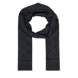 Obrázek produktu Šál Calvin Klein Emblem Aop Glossy Tonal Scarf LV04F8096G Černá