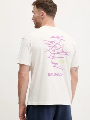 Obrázek produktu Salomon Bavlněné tričko Salomon WILD RAYS béžová