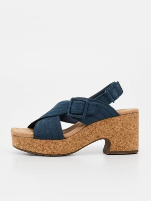 Obrázek produktu Sandály na platformě Clarks modročerný denim