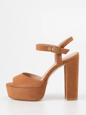 Obrázek produktu Sandály na platformě Stuart Weitzman světle hnědá