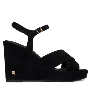 Obrázek produktu Sandály Tommy Hilfiger Suede Wrapped High Wedge FW0FW09218 Černá