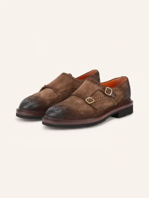 Obrázek produktu Santoni Double-Monks Kalamabuck tmavě hnědá / zlatá