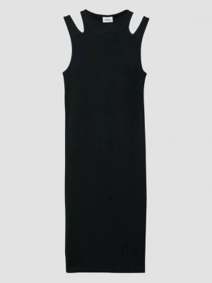 Obrázek produktu Šaty se střihem Slim Fit z žebrového materiálu s prostřihy s.Oliver černá