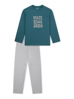 Obrázek produktu SCHIESSER Pyžamo 'Nightwear' šedá / smaragdová