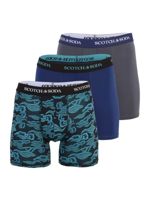 Obrázek produktu SCOTCH & SODA Boxerky aqua modrá / tmavě modrá / tmavě šedá / tmavě zelená