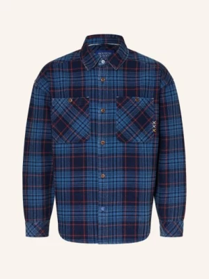 Obrázek produktu Scotch & Soda Džíny S Overshirtem Volného Střihu tmavě modrá / červená / modrá