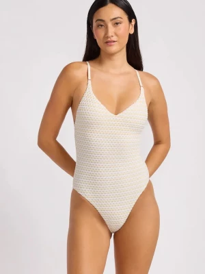 Obrázek produktu Seafolly jednodílné plavky dámské V Neck béžová
