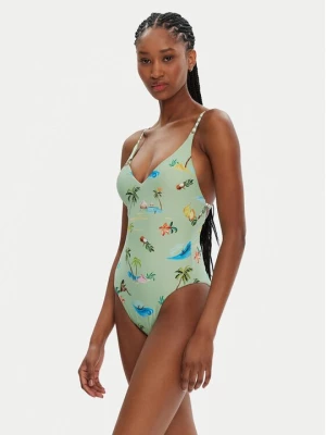 Obrázek produktu Seafolly Jednodílné plavky Isla Palm 11071-216 Zelená