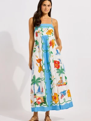 Obrázek produktu Seafolly letní šaty se lnem Maxi modrá