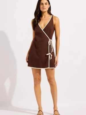 Obrázek produktu Seafolly plážové šaty dámské Bind Mini Wrap hnědá