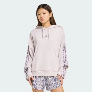 Obrázek produktu Seasonal Essentials Leopard Print French Terry Hoodie with 3-Stripes Adidas