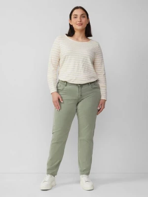 Obrázek produktu Seprané kalhoty se střihem Slim Fit, z bavlněného saténu s.Oliver zelená