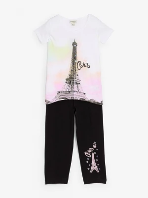 Obrázek produktu Shirt + legginsy 3 / 4 (2 części), z czystej bawełny organicznej BonPrix biały