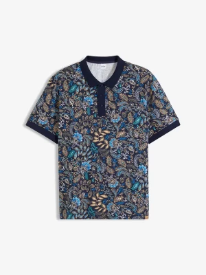 Obrázek produktu Shirt polo z bawełny organicznej, krótki rękaw BonPrix niebieski