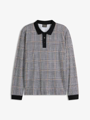 Obrázek produktu Shirt polo z długim rękawem, z bawełny organicznej pique BonPrix czarny