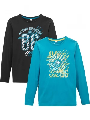 Obrázek produktu Shirt z długim rękawem, z czystej bawełny organicznej (2 szt.) BonPrix czarny