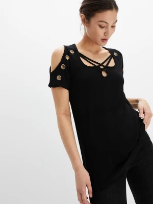 Obrázek produktu Shirt z paskami BonPrix czarny