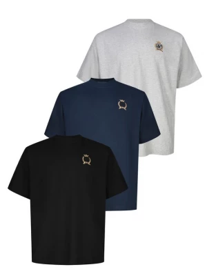 Obrázek produktu SikSilk Tričko námořnická modř / zlatá / šedý melír / černá