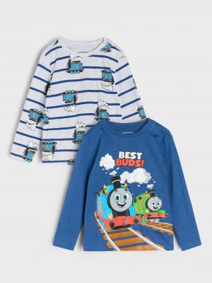 Obrázek produktu Sinsay - Bawełniana koszulka z nadrukiem 2 pack Thomas&Friends - niebieski