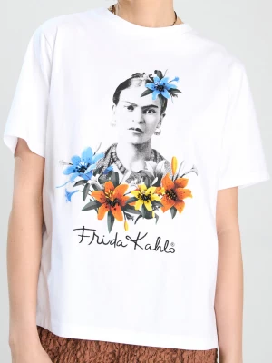 Obrázek produktu Sinsay - Bavlněná košilka s potiskem Frida Kahlo - bílá