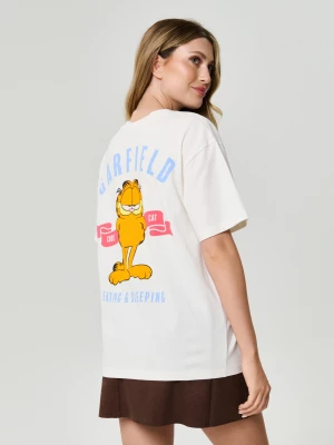 Obrázek produktu Sinsay - Bavlněná košilka s potiskem Garfield - krémová