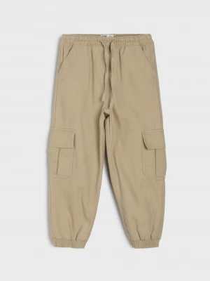 Obrázek produktu Sinsay - Bawełniane jeansy jogger cargo comfort - beżowy