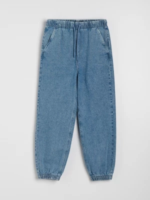 Obrázek produktu Sinsay - Bawełniane jeansy jogger oversize - niebieski