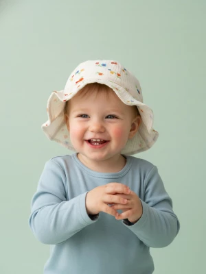 Obrázek produktu Sinsay - Bavlněný bucket hat s květinovým motivem - žlutá