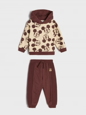 Obrázek produktu Sinsay - Bawełniany komplet: bluza i spodnie Mickey Mouse - beżowy