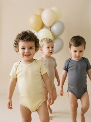 Obrázek produktu Sinsay - Bawełniane body 3 pack - kremowy